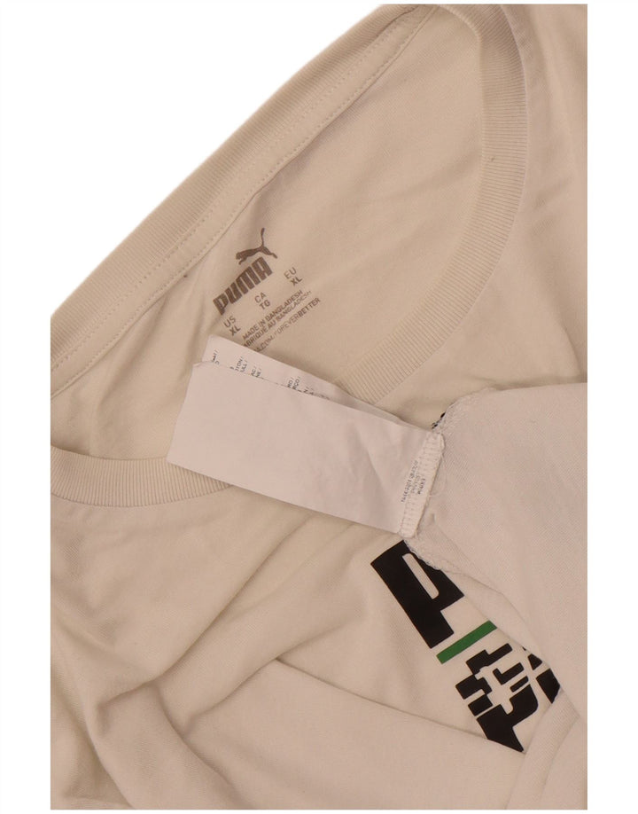 Tricou grafic Puma pentru bărbați Top XL Bumbac alb