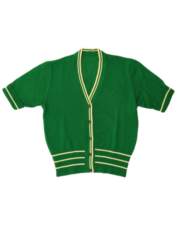 Cardigan vintage cu mânecă scurtă pentru femei IT 46 Large Green