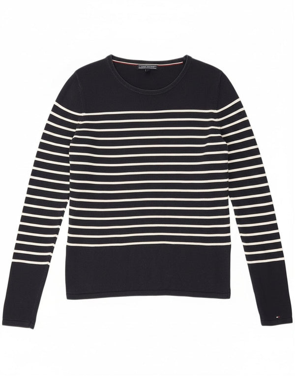 Pulover pentru bărbați Tommy Hilfiger cu decolteu triplu XS bleumarin cu dungi nautice