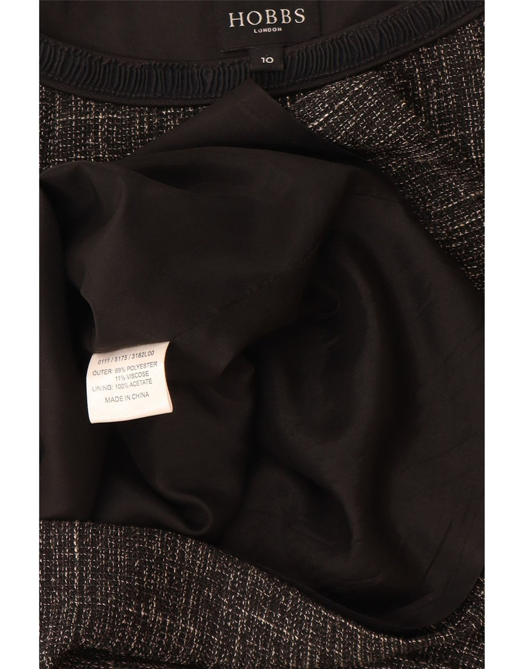 Rochie Hobbs pentru femei, fără mâneci, poliester negru UK 10