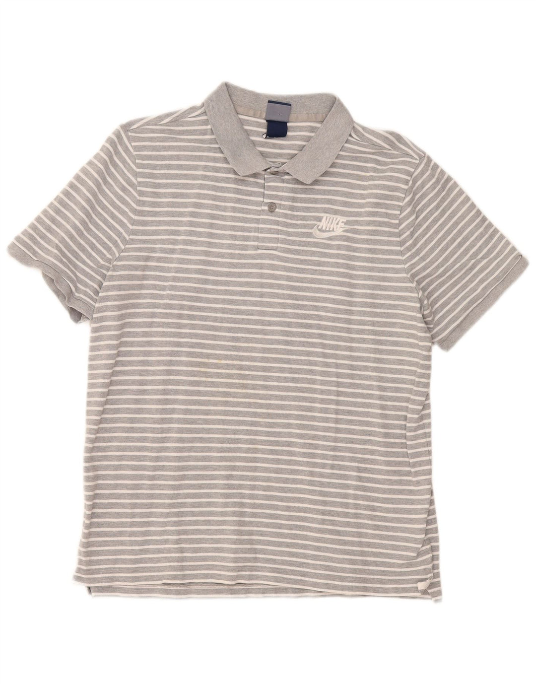 Tricou polo Nike pentru bărbați XL, bumbac cu dungi gri
