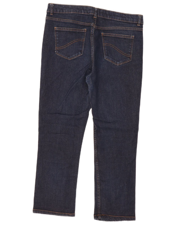 Fat Face Blugi tăiați pentru femei UK 12 Medium L32 L23 Bumbac bleumarin