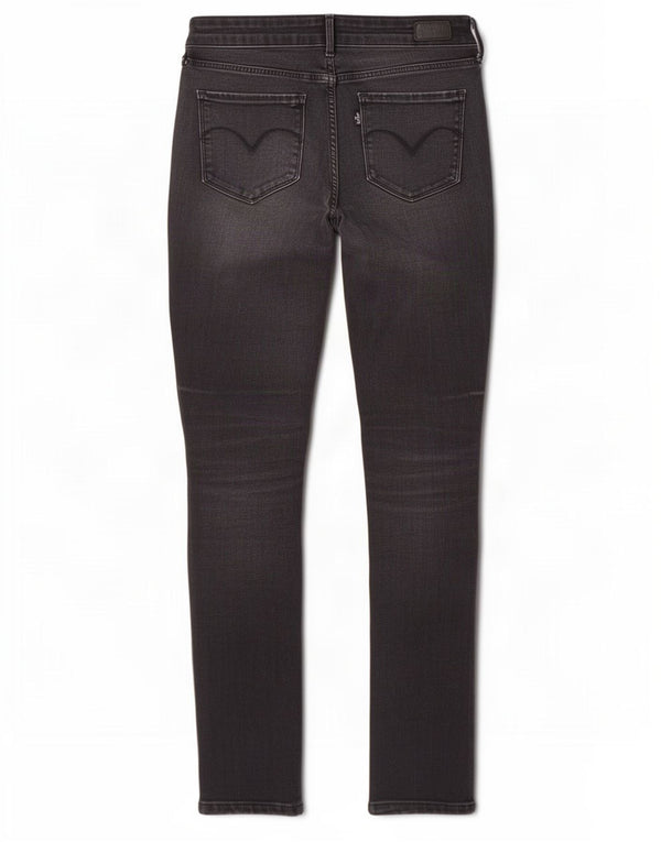 Blugi skinny pentru femei Bold Curve cu talie medie L29 L32, bumbac negru