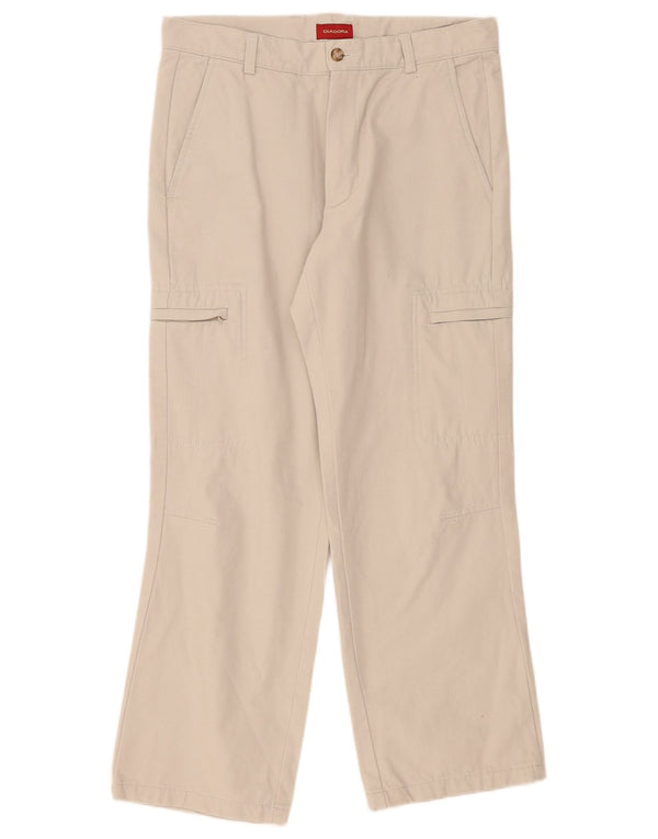 Pantaloni cargo drepti Diadora pentru femei IT 48 XL W32 L28 bej bumbac