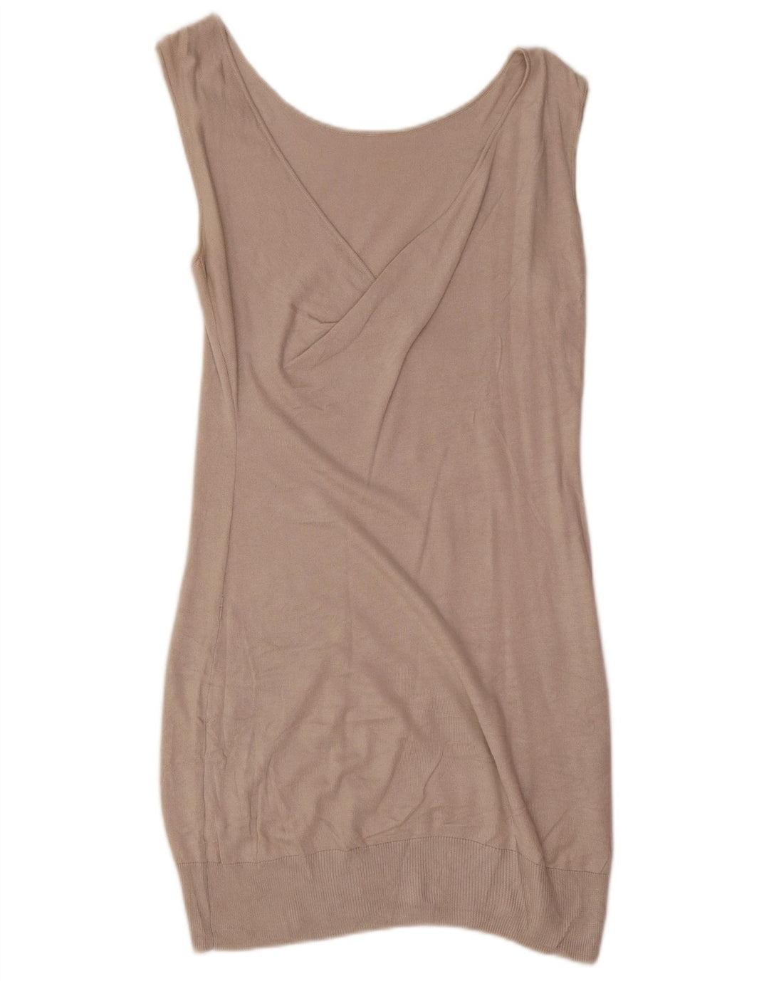 Massimo Dutti Rochie Jumper fără mâneci pentru femei UK 12 Bej mediu