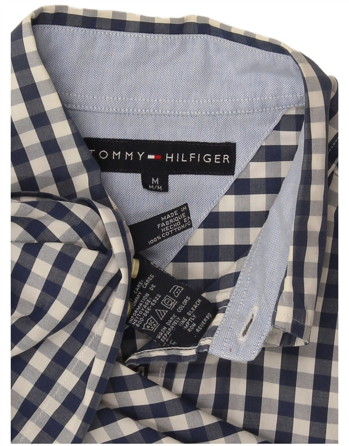 Cămașă pentru bărbați Tommy Hilfiger, bumbac vichy, albastru bleumarin mediu