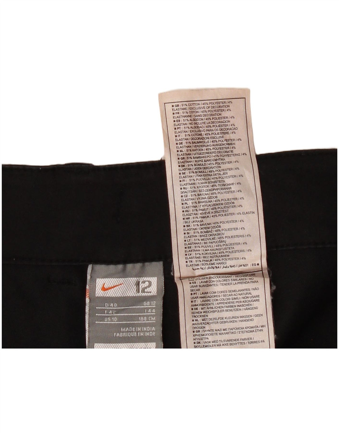 Pantaloni scurti cargo Nike pentru femei UK 12 Medium W36 Bumbac negru