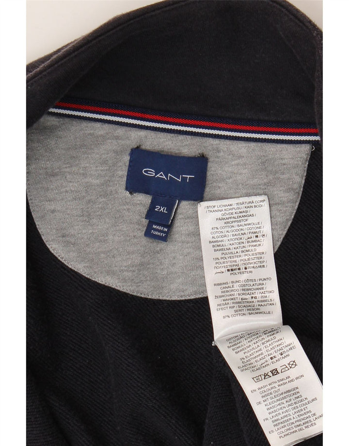 Jachetă de trening GANT pentru bărbați, 2XL, bumbac bleumarin