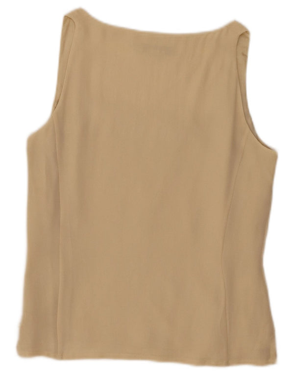 Blunauta Femei Top Bluza Fara Maneci IT 42 Medium Bej Matase