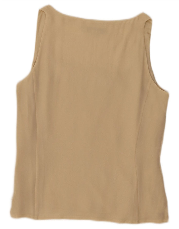 Blunauta Femei Top Bluza Fara Maneci IT 42 Medium Bej Matase