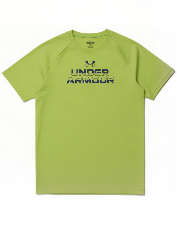 Tricou grafic pentru băieți Under Armour Top 13-14 ani XL Poliester verde