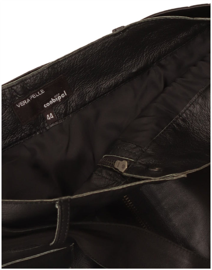 Fusta Mini piele Conbipel Femei IT 44 Medium W34 Piele Neagra