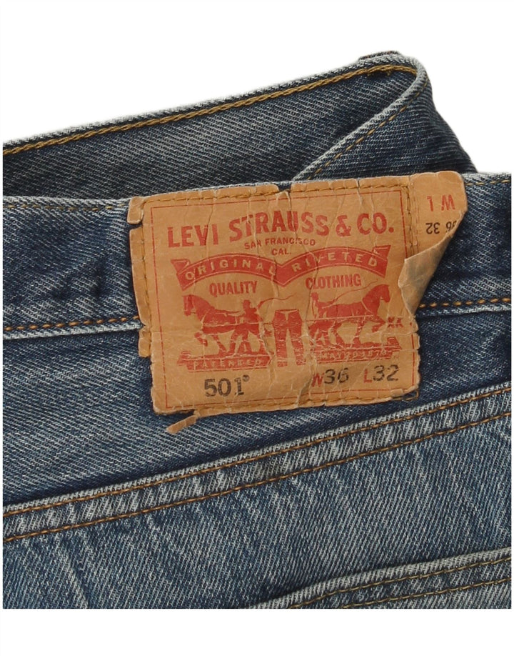 Blugi drepti pentru bărbați Levi's 501 W36 L29 Bumbac albastru