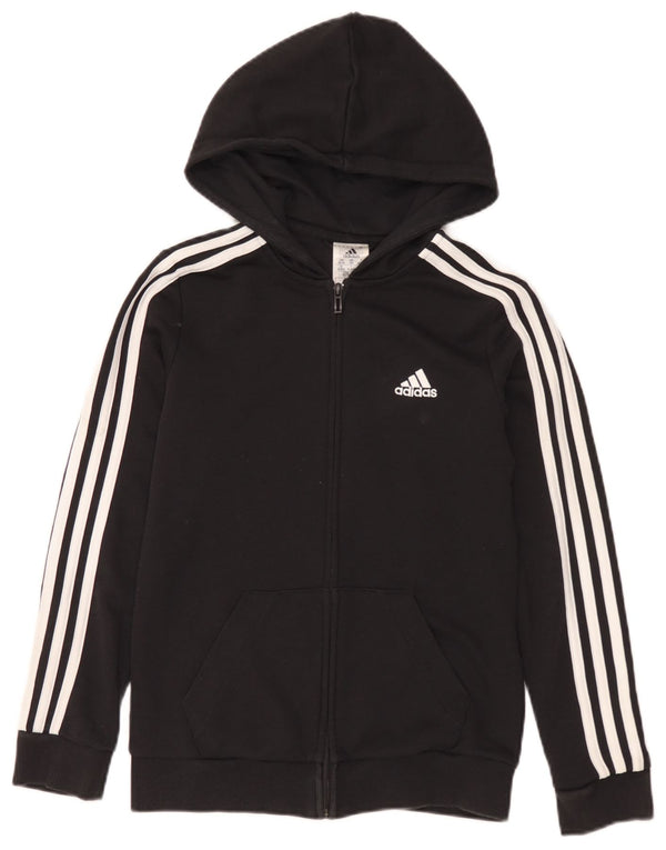 Pulover Adidas pentru femei cu fermoar, UK 4/6 XS, bumbac negru
