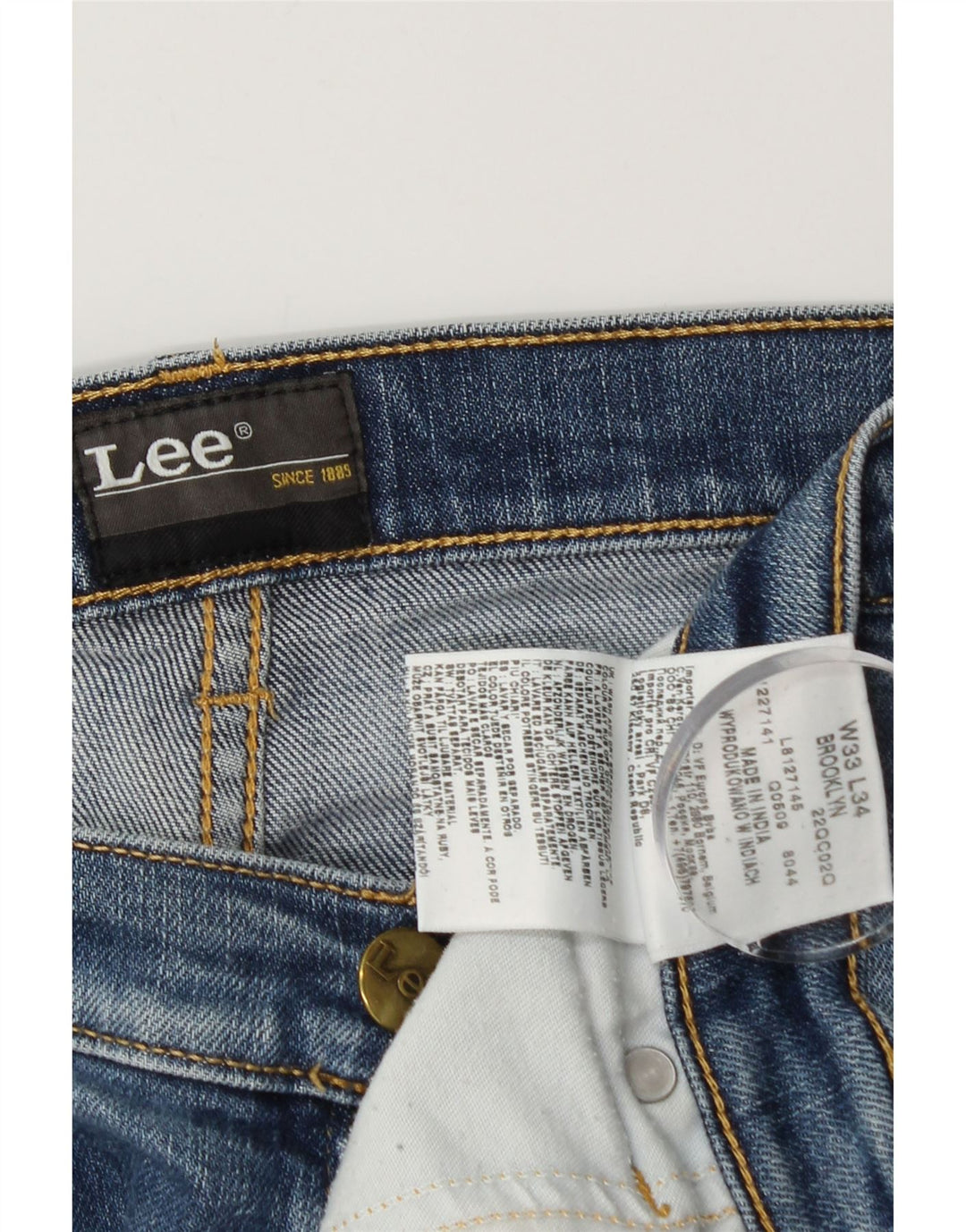 Blugi Lee Brooklyn Straight pentru bărbați W33 L29 Bumbac albastru