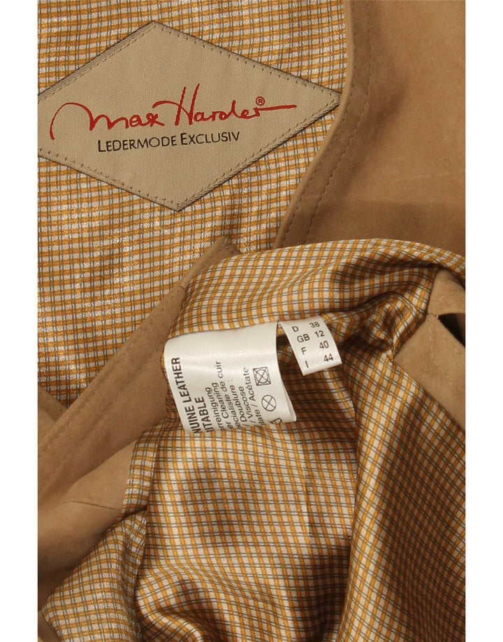 Gilet din piele intoarsa pentru femei Max Harder UK 12 Medium Beige Piele