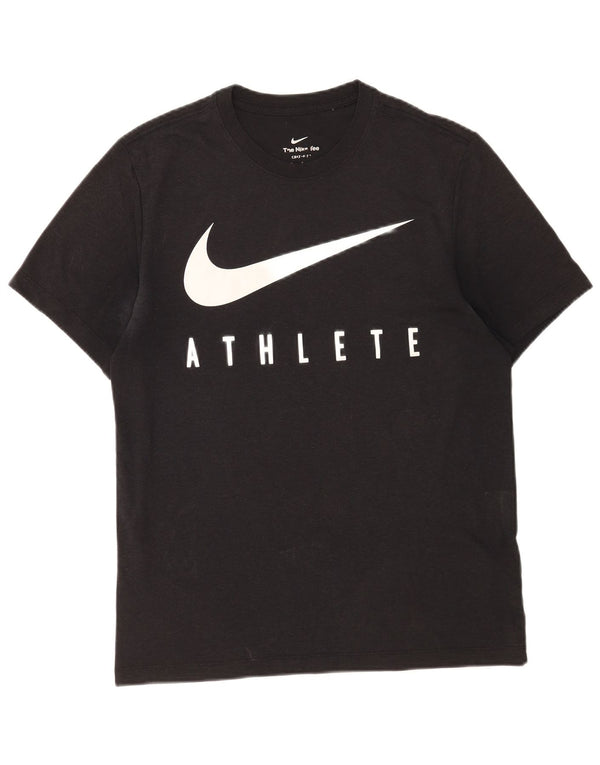Tricou grafic Nike Dri Fit pentru bărbați Top Medium Negru Poliester