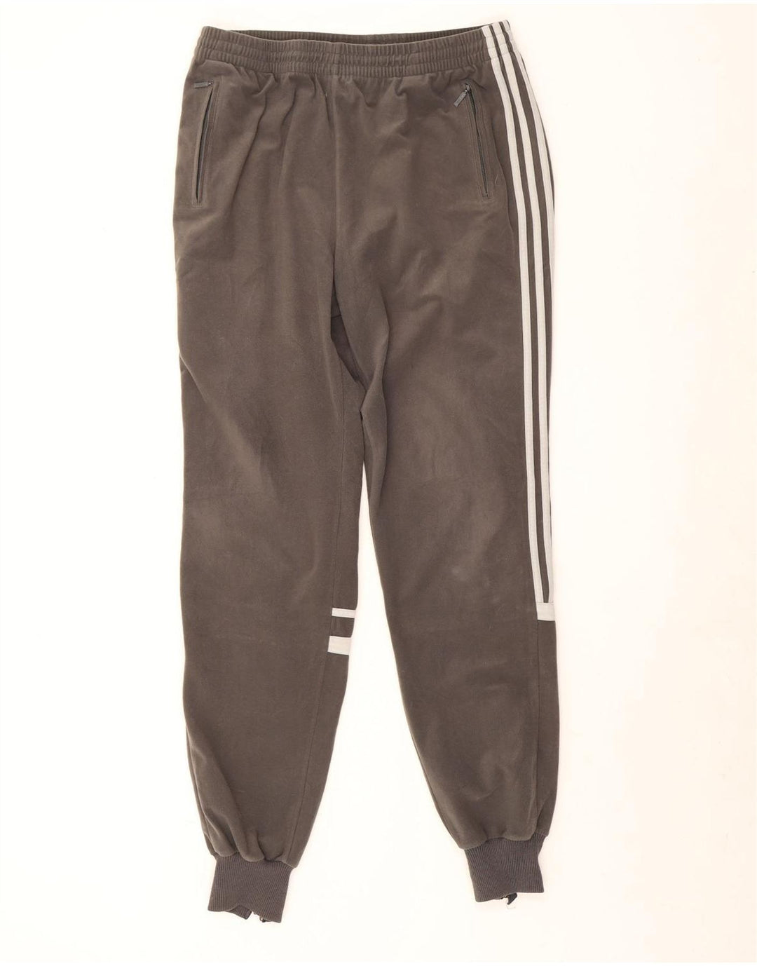 Pantaloni de trening Adidas pentru bărbați din velur Pantaloni de jogging mari, gri, poliester