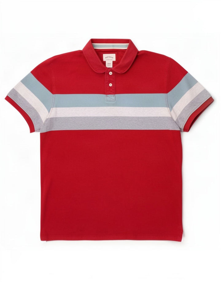 Tricou polo pentru bărbați Fat Face, bumbac cu dungi roșii mari