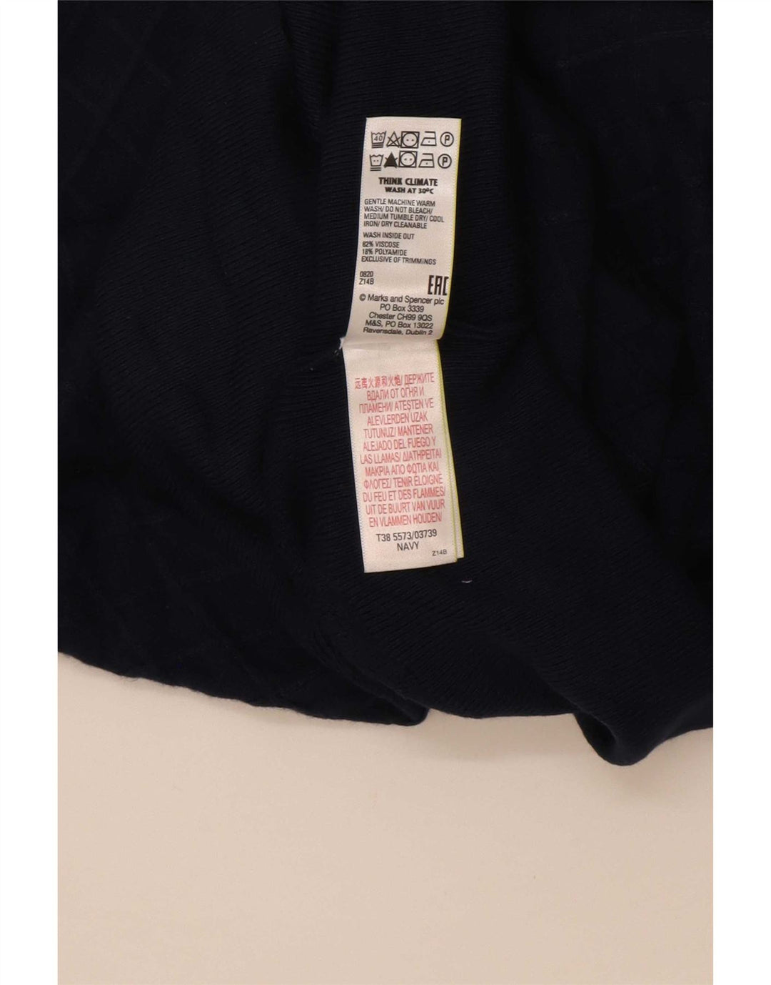 Pulover pentru femei Marks & Spencer cu decolteu triplu UK 12 Medium Bleumarin