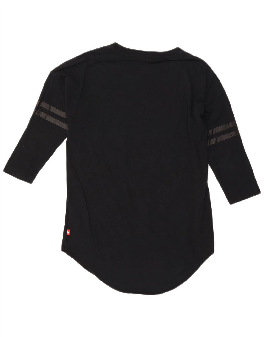 Top grafic Nike pentru bărbați, mânecă 3/4, mic, negru, bumbac