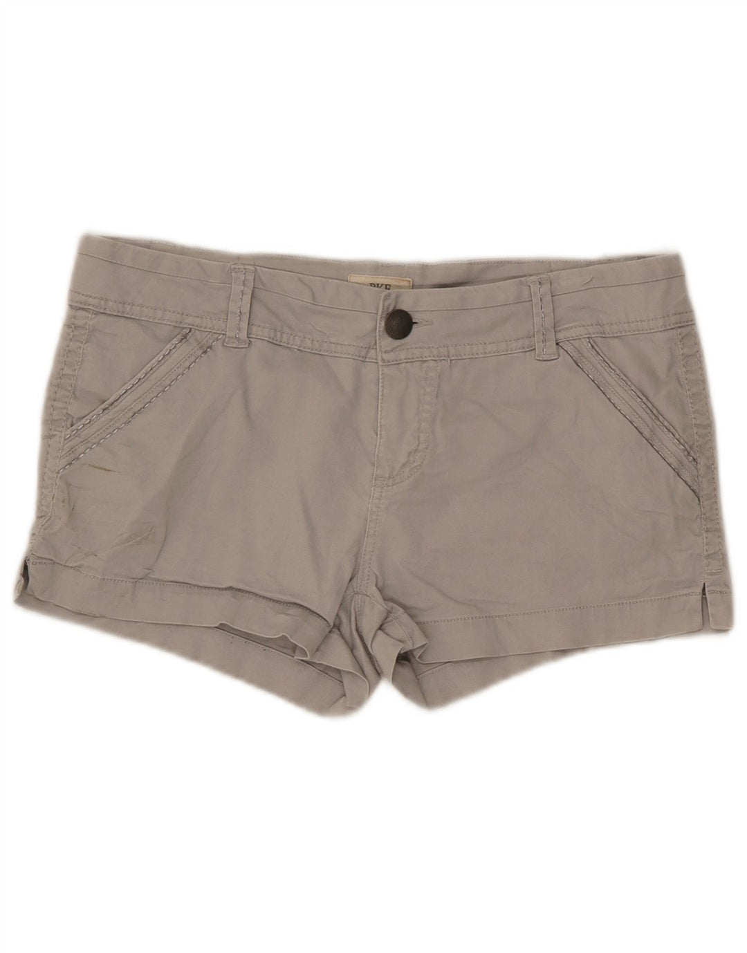 Pantaloni scurti chino cu talie joasă BKE pentru femei W30 bumbac gri mediu