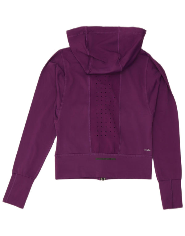 Pulover adidas Climalite Crop supradimensionat, cu fermoar, pentru femei, Marea Britanie 4/6 XS Violet