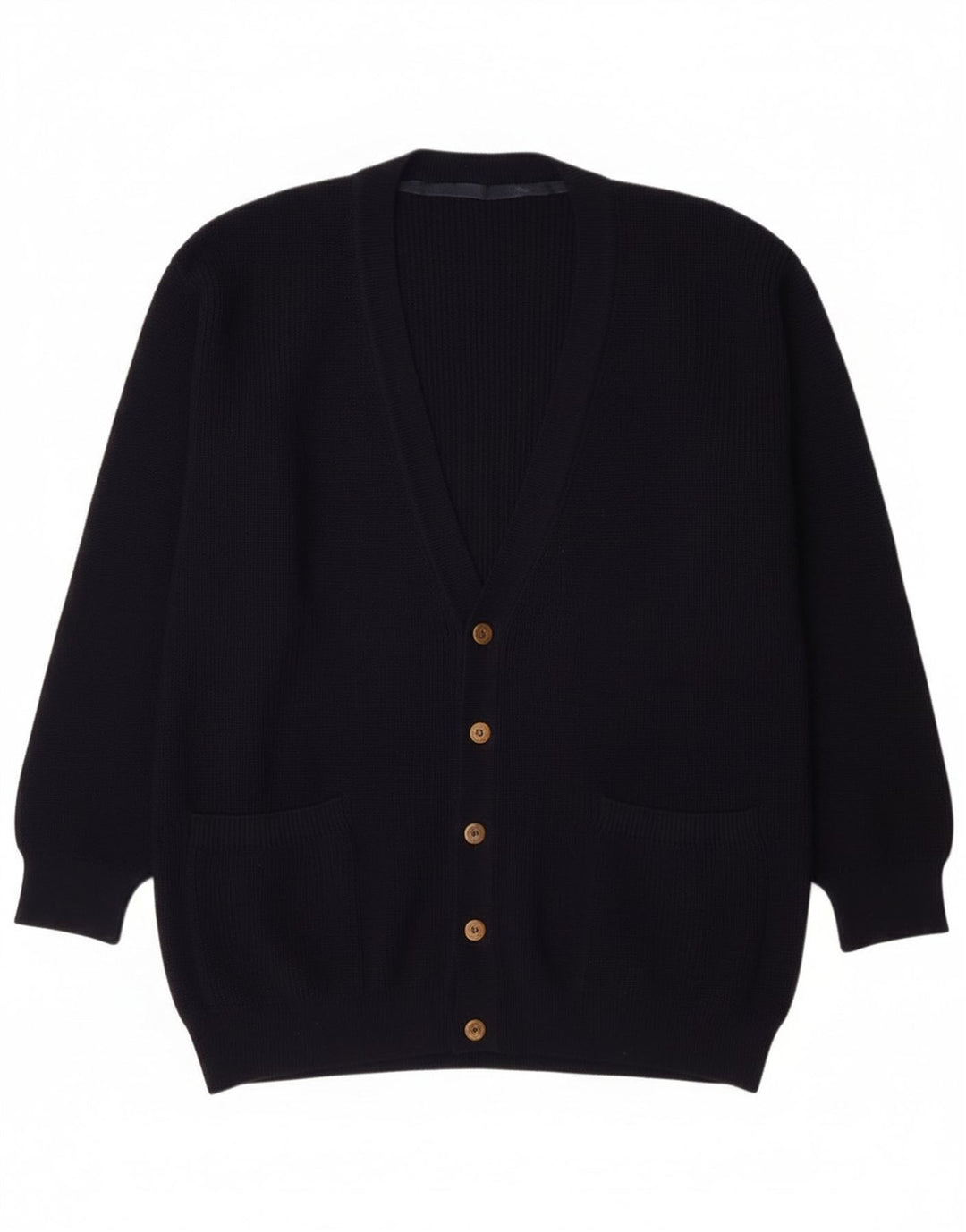 Pulover Cardigan Vintage pentru bărbați, mare, bleumarin, lână nouă