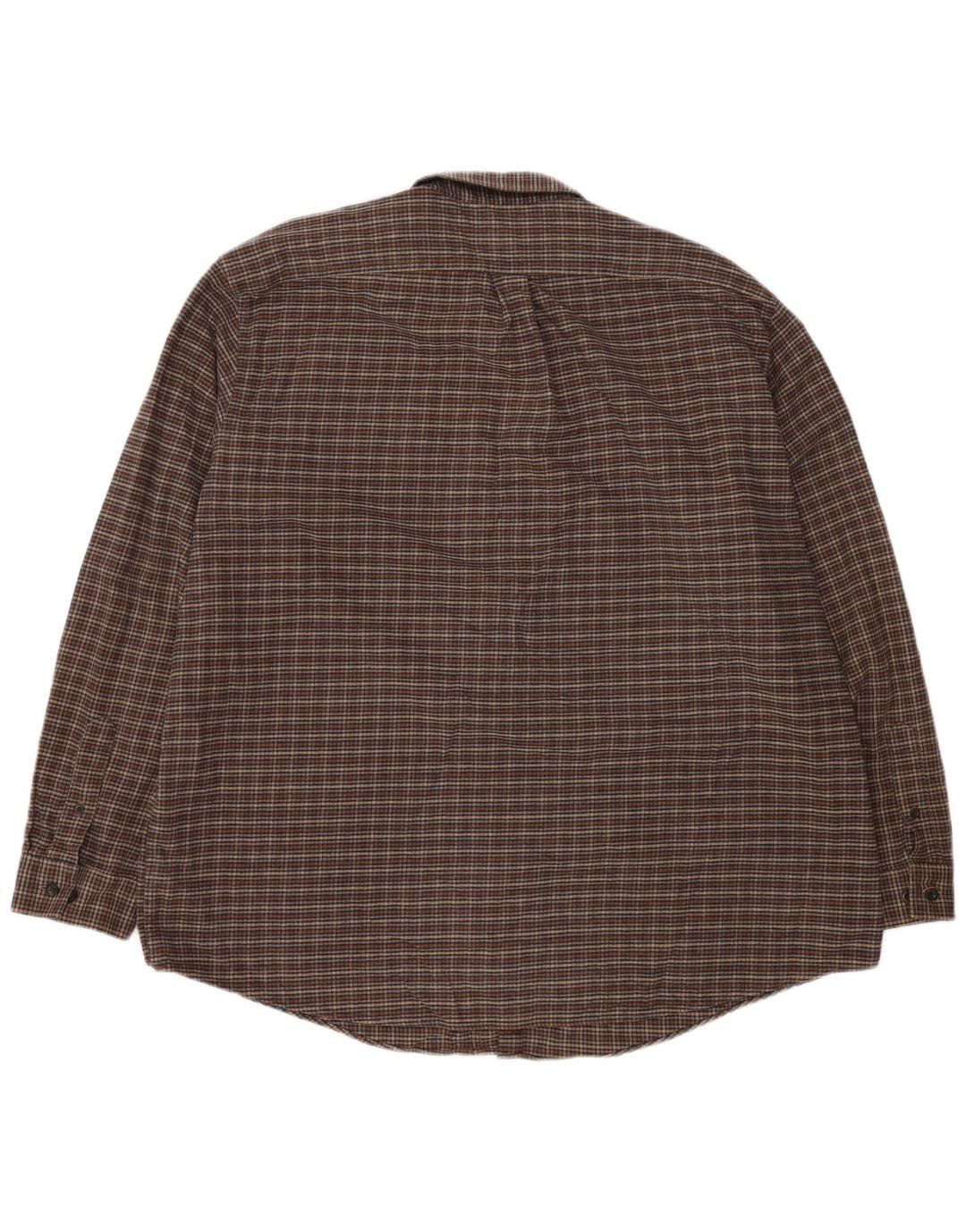 Cămașă de flanel pentru bărbați L.L.BEAN, bumbac cu check maro 2XL