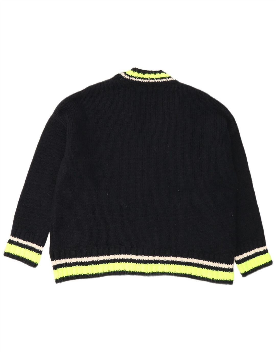 Pulover cardigan supradimensionat pentru femei Zara UK 10, mic, negru, bloc de culoare