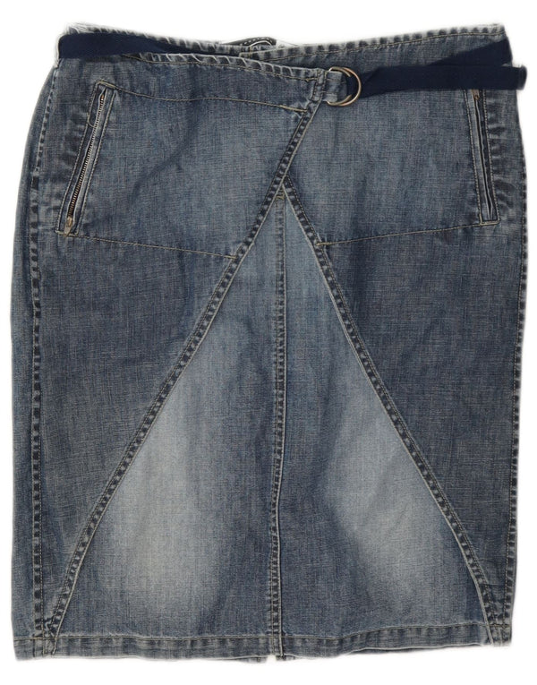 Fusta de blugi pentru femei Sportmax UK 8 Small W27 Bumbac albastru