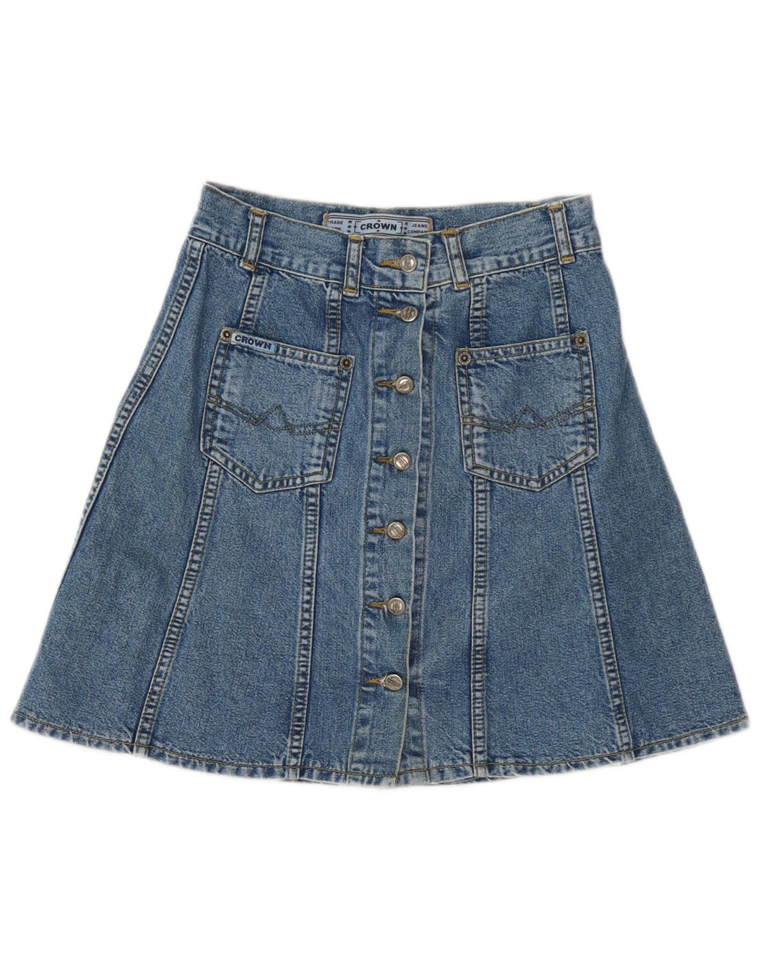 Fusta de blugi pentru femei Crown W27 Small Blue Bumbac