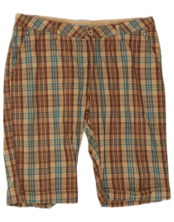 Pantaloni scurti chino Dack's pentru femei IT 46 Large W32 Brown Check Bumbac