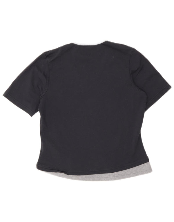 Tricou pentru femei Nike Crop Top US 4/6 Small Black Colorblock Nylon