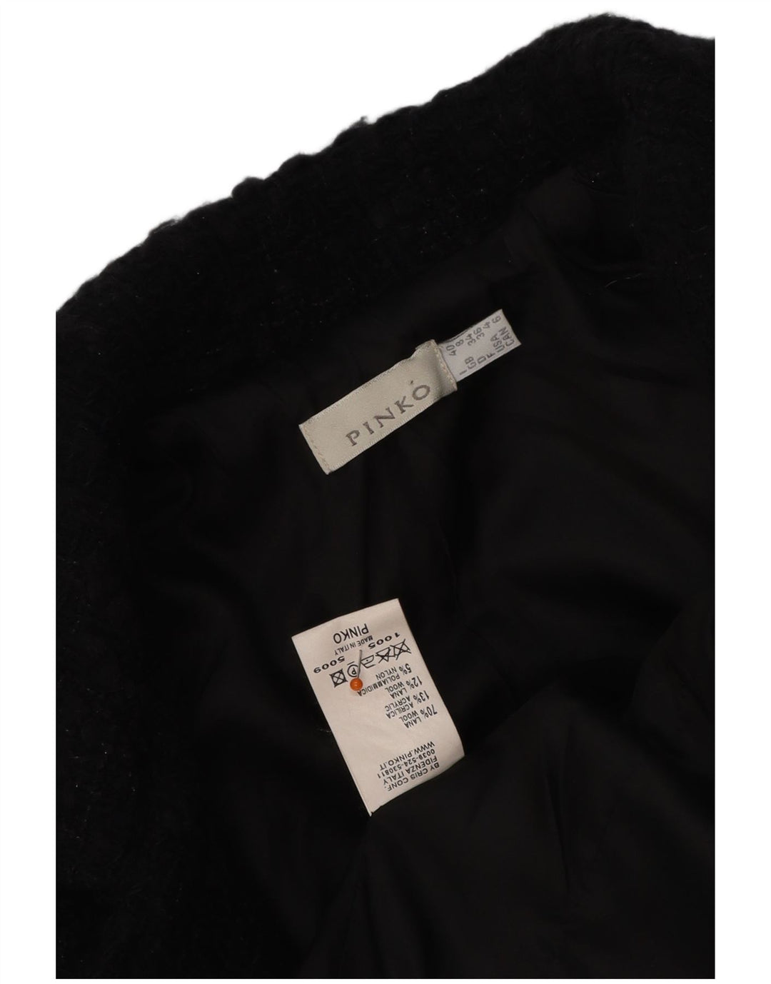 Jachetă pentru femei PINKO Blazer Crop UK 8 Lână neagră mică