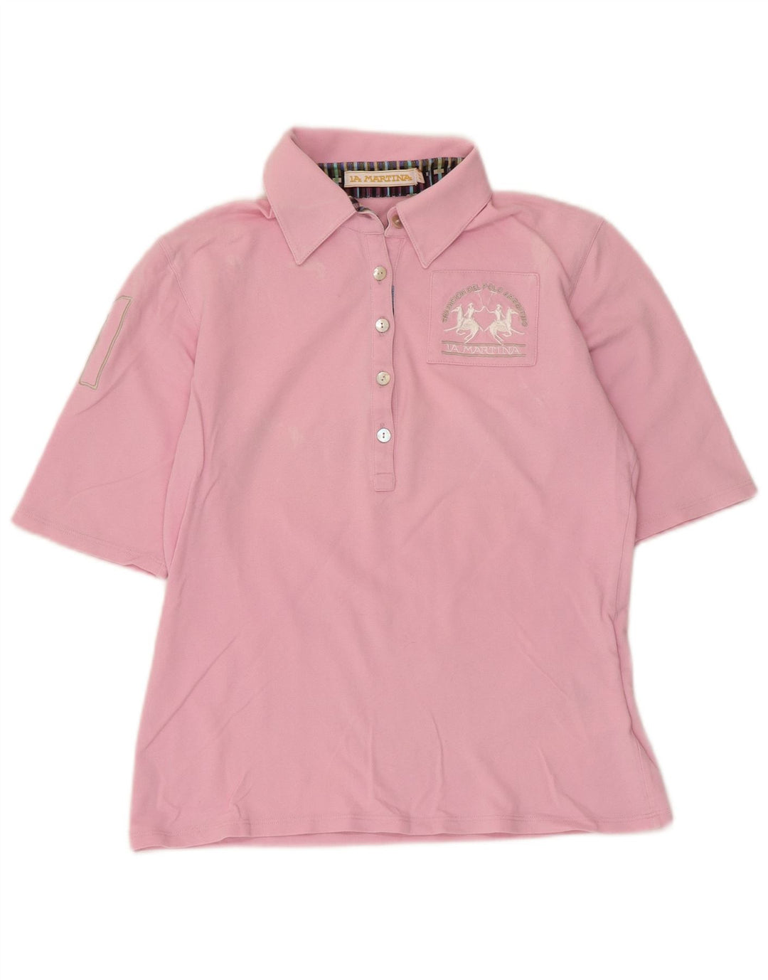 La Martina Tricou Polo pentru Femei IT 44 Medium Roz Bumbac