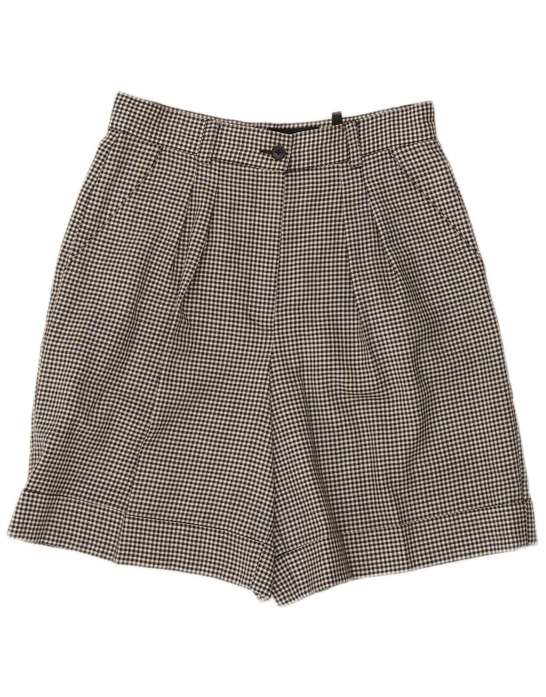 Pantaloni scurți chino superior pentru femei IT 42 Medium W28 Black Houndstooth