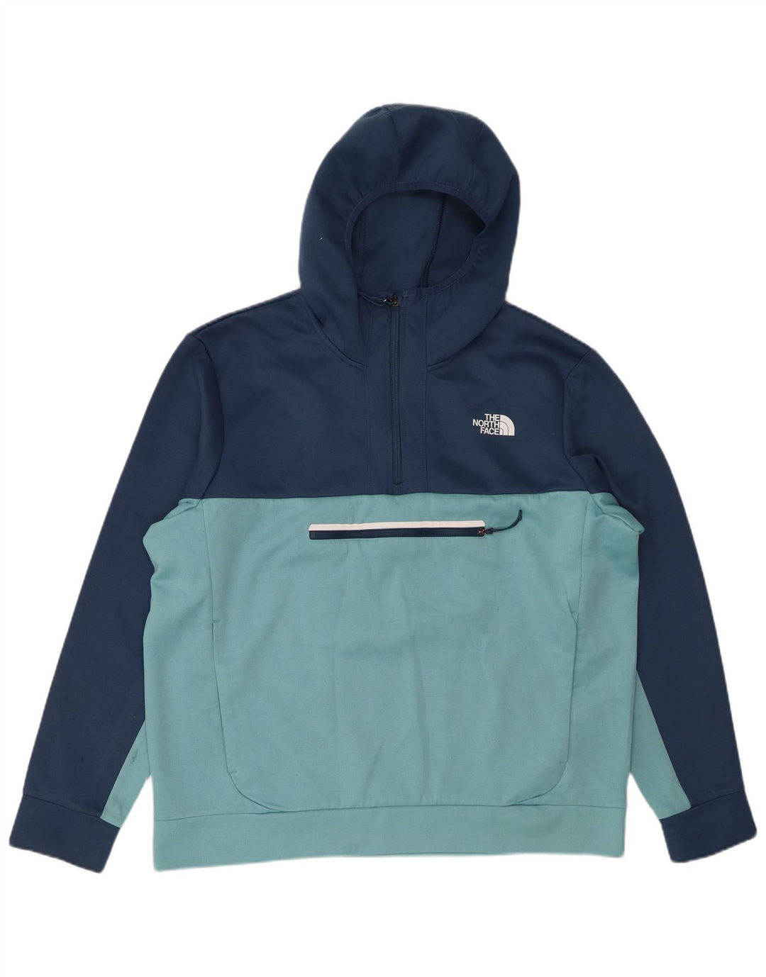 Hanocă cu glugă cu fermoar și gât pentru bărbați THE NORTH FACE, XL, bleumarin, color block