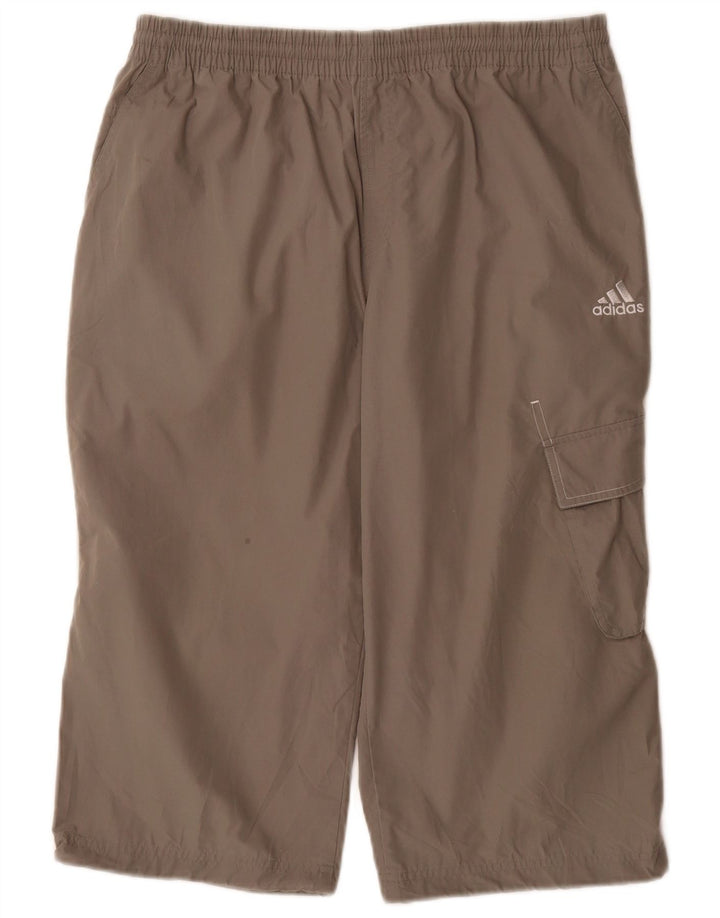 Pantaloni de trening Adidas Capri Cargo pentru bărbați, gri mediu, poliester