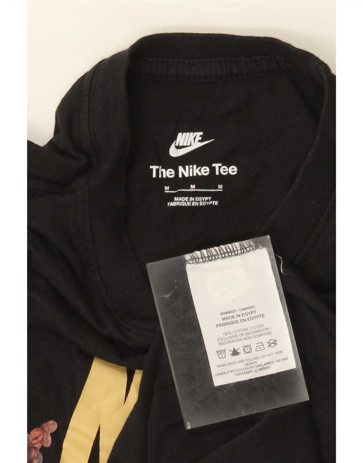 Tricou grafic Nike pentru bărbați Top mediu negru bumbac