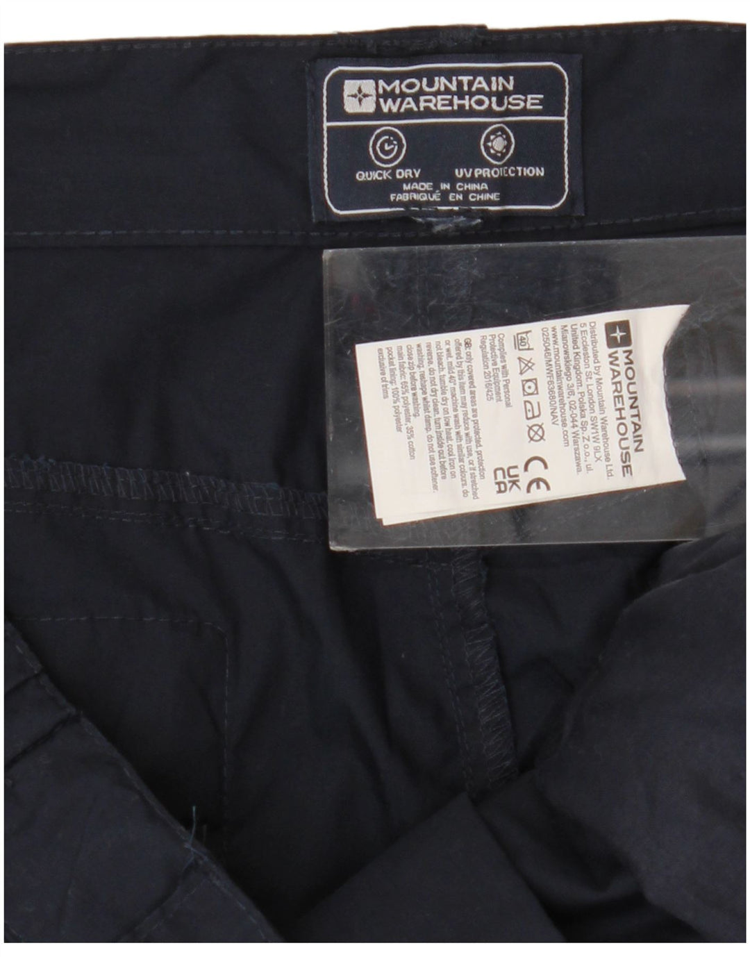 Pantaloni scurți cargo pentru bărbați Mountain Warehouse W36 poliester mari bleumarin