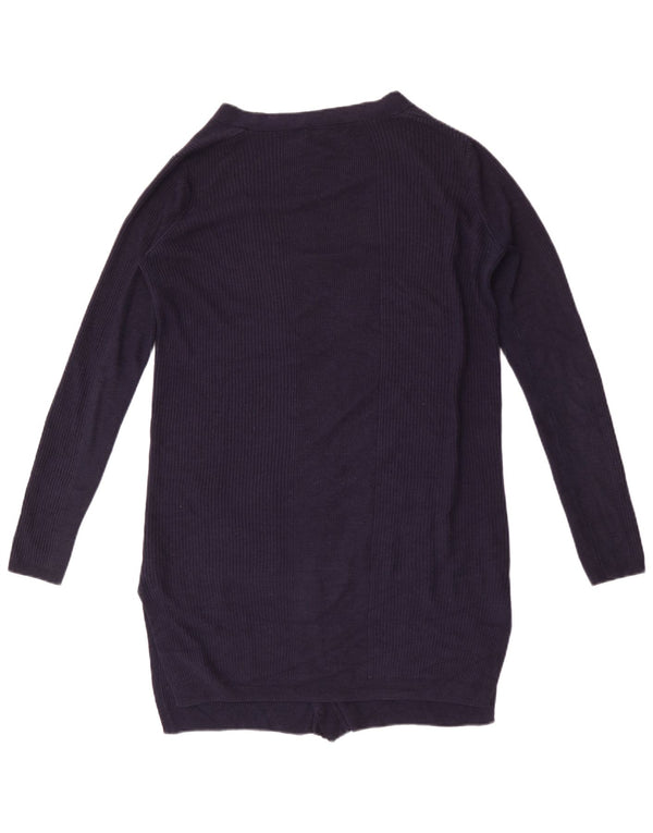 Pulover cardigan cu paragate pentru femei Marks & Spencer UK 14 Medium Bleumarin