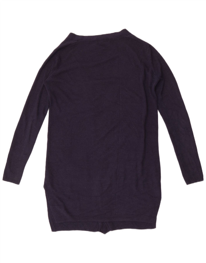 Pulover cardigan cu paragate pentru femei Marks & Spencer UK 14 Medium Bleumarin