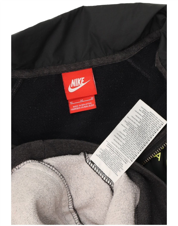 Pulover Nike pentru bărbați, cu fermoar, din bumbac color bloc, gri mediu