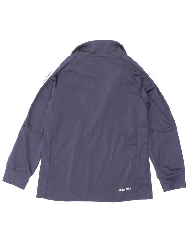 Adidas Boys Aeroready Zip Neck Pullover Trening Top 5-6 ani Bleumarin