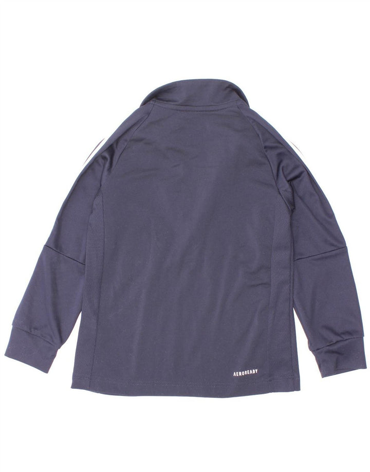 Adidas Boys Aeroready Zip Neck Pullover Trening Top 5-6 ani Bleumarin