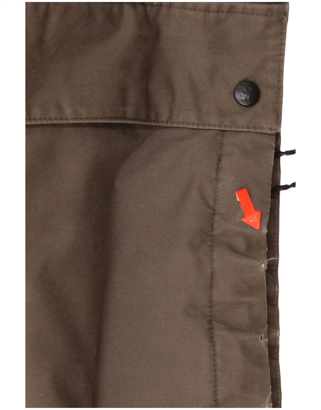 Jack Wolfskin pentru bărbați jachetă de vânt cu glugă, UK 40, poliester maro mare