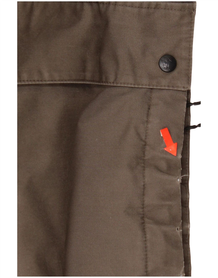 Jack Wolfskin pentru bărbați jachetă de vânt cu glugă, UK 40, poliester maro mare