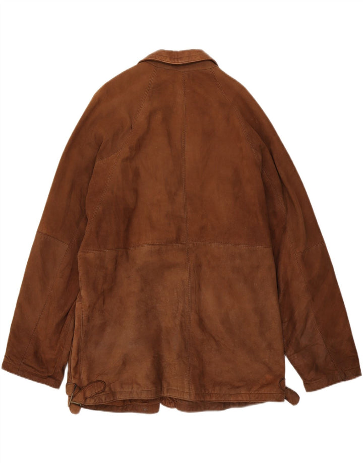Geaca de piele vintage pentru barbati IT 52 XL maro