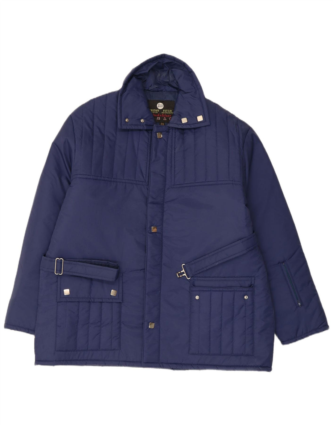 Jachetă vintage pentru bărbați, 42 XL, nailon bleumarin